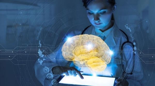 The image shows and briefly explains the applications of Artificial Intelligence in Health care sector.