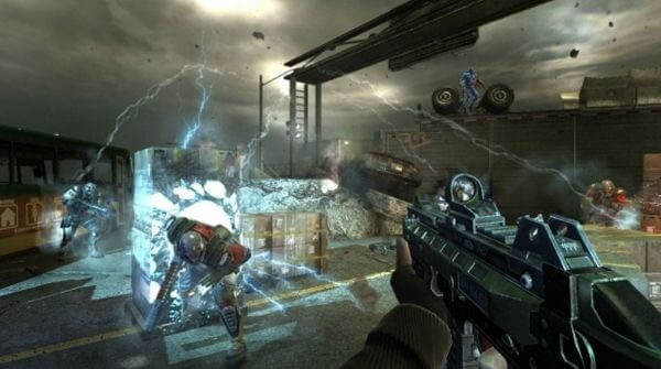 The image shows Artificial Intelligence career as AI application in Gaming as F.E.A.R popular online game.