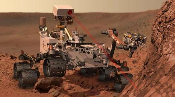 The image shows the application of MARS-ROVER Artificial Intelligence application in the Space Exploration.