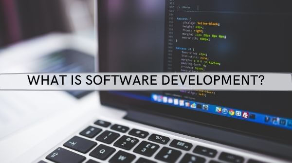The image depicts what is software development, the history of software development and explanation of SLDC MODEL