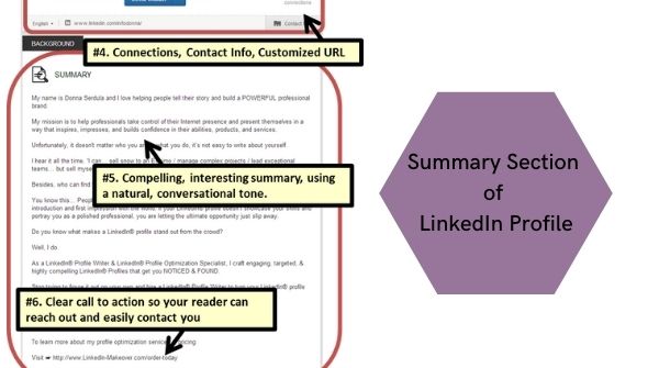 Tips to make a good summary section which includes various ways in which you can highlight your LinkedIn profile.