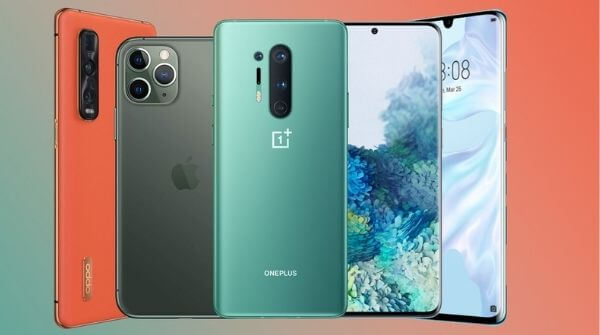 Introduction picture of smartphone buying guide showing screen and body of various devices.