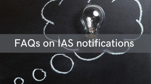 FAQ section for IAS Notification
