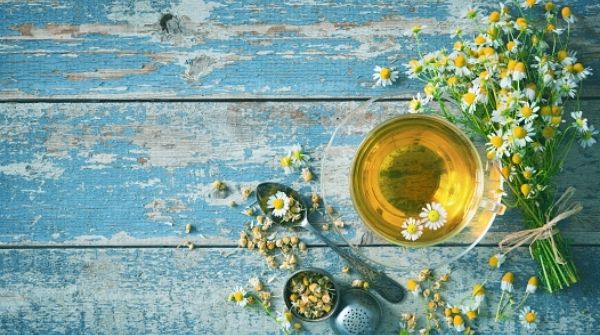 Sleep Deprived meaning poor sleep hygiene but it can be solved by chamomile tea.