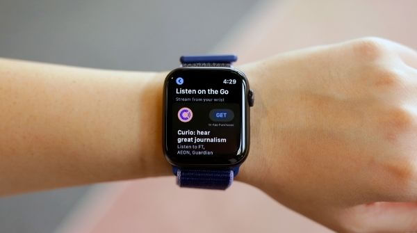 Series 5 smartwatch with 30 percent larger display in comparison to the series 3