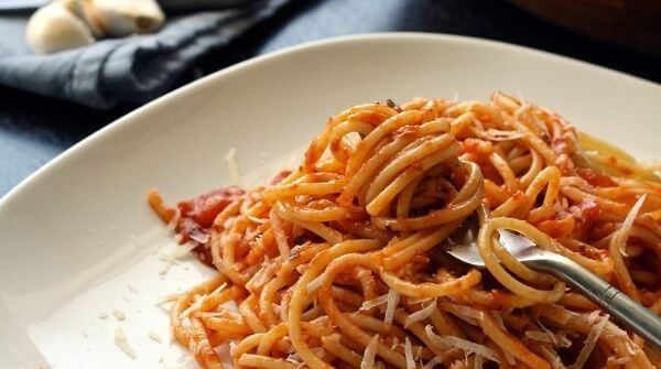 Spaghetti- A type of Italian pasta with long, thin and cylindrical shape.