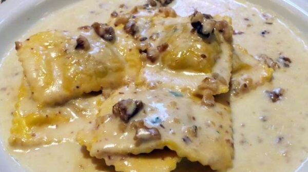 Ravioli- An envelope or pillow-shaped Pasta.